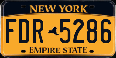 NY license plate FDR5286