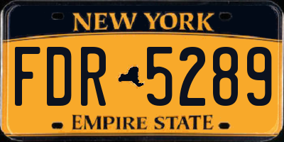 NY license plate FDR5289