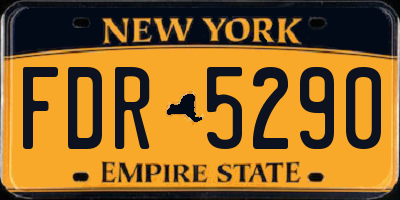 NY license plate FDR5290