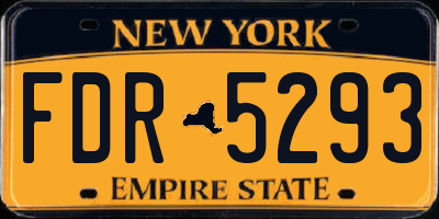 NY license plate FDR5293