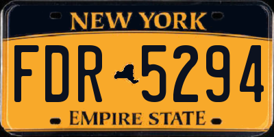 NY license plate FDR5294