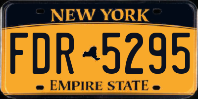 NY license plate FDR5295