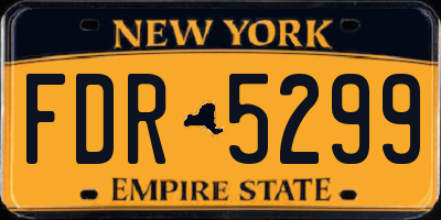 NY license plate FDR5299