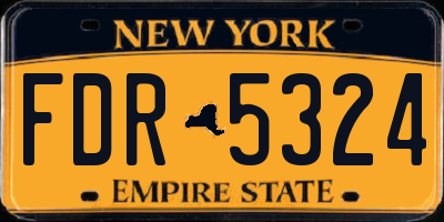 NY license plate FDR5324