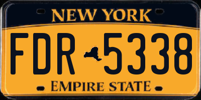 NY license plate FDR5338