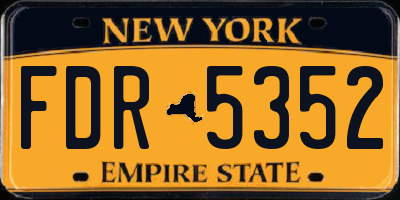 NY license plate FDR5352