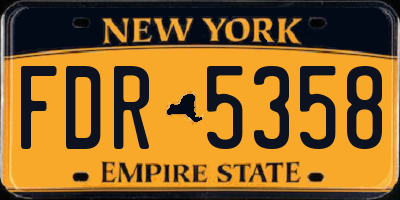 NY license plate FDR5358