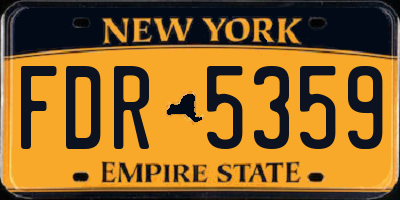 NY license plate FDR5359