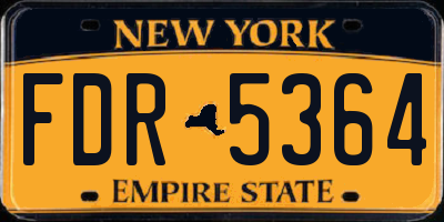 NY license plate FDR5364