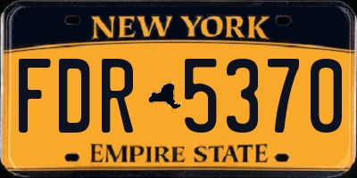 NY license plate FDR5370