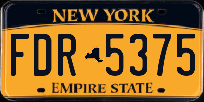 NY license plate FDR5375