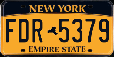 NY license plate FDR5379