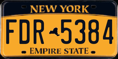 NY license plate FDR5384