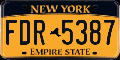 NY license plate FDR5387