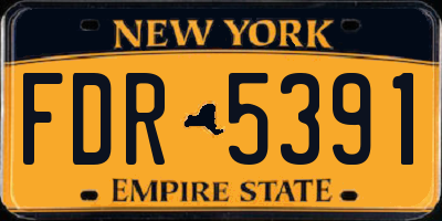 NY license plate FDR5391