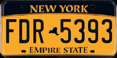 NY license plate FDR5393