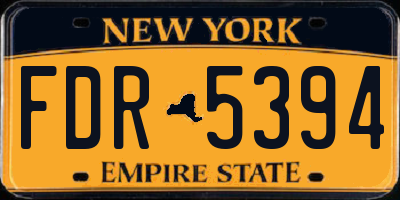 NY license plate FDR5394