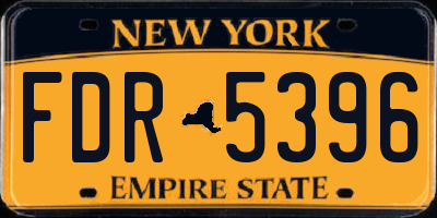 NY license plate FDR5396