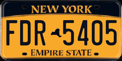 NY license plate FDR5405