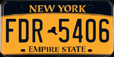 NY license plate FDR5406