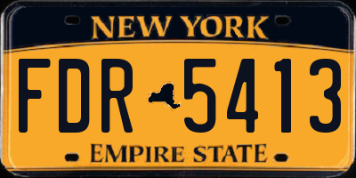 NY license plate FDR5413