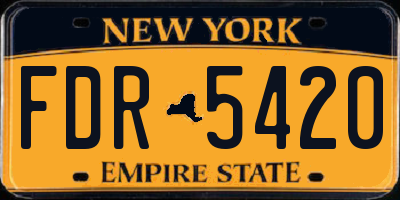 NY license plate FDR5420