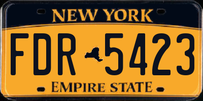 NY license plate FDR5423