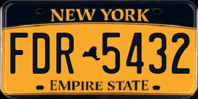 NY license plate FDR5432