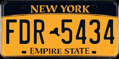 NY license plate FDR5434