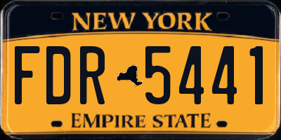 NY license plate FDR5441