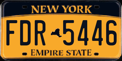 NY license plate FDR5446