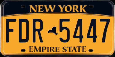 NY license plate FDR5447