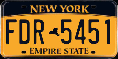 NY license plate FDR5451