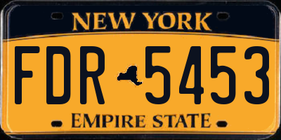 NY license plate FDR5453