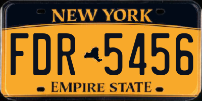 NY license plate FDR5456