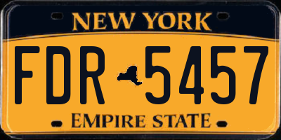 NY license plate FDR5457