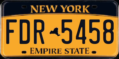 NY license plate FDR5458