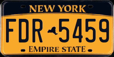 NY license plate FDR5459