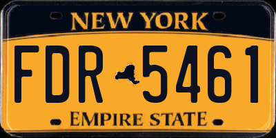 NY license plate FDR5461