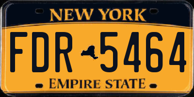 NY license plate FDR5464