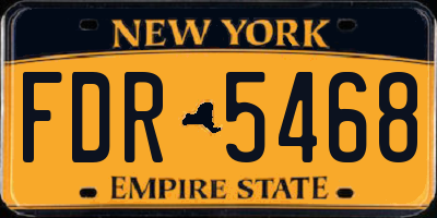 NY license plate FDR5468