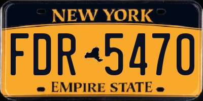 NY license plate FDR5470