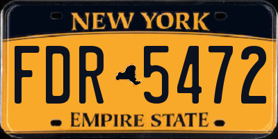 NY license plate FDR5472