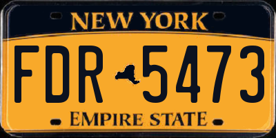 NY license plate FDR5473