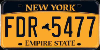 NY license plate FDR5477