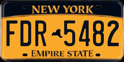 NY license plate FDR5482