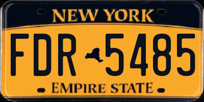 NY license plate FDR5485