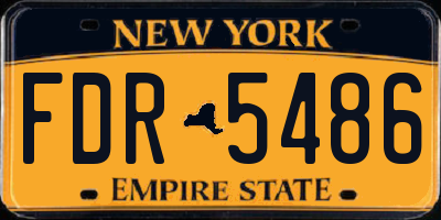 NY license plate FDR5486