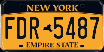 NY license plate FDR5487