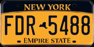 NY license plate FDR5488